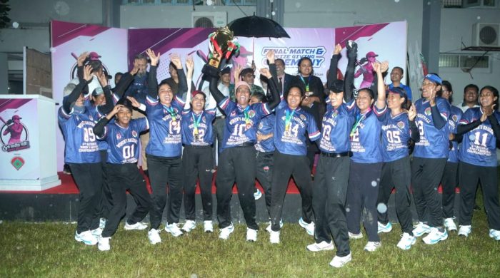 ষষ্ঠ নারী বেসবলে চ্যাম্পিয়ন পুলিশ দলের খেলোয়াড়দের উচ্ছ্বাস
